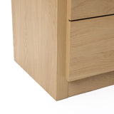 Mid-Century Nightstand Accent Table, White Oak 20.5" - Set of 2