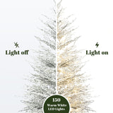 Pre-Lit Snowy Christmas Tree with MgO Crate ,5Ft