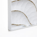 White Metal Wall Decor with Gold Wave Accents, Set of 2, 39.5'' H