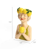 Lady lemons ceramic sculpture vase