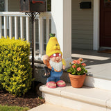 Solar Garden Statue Gnome with Lights, 18'' H