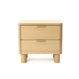 Oak Nightstand with Drawers, 21.6'' H