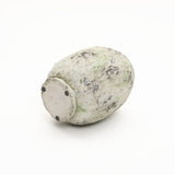 Old-World Distressed White Round Terracotta Vase,10''