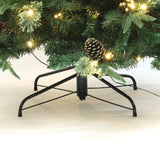 Pre-Lit Green Pine Christmas Tree with Stand,7.5Ft