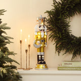 Christmas Soldier Nutcracker Holiday Decor with Wreath, 2FT
