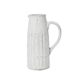 Ribbed terracotta pitcher vase