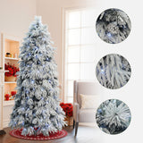 Pre-Lit Artificial Branches Snowy Christmas Tree, 6ft