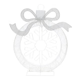 Christmas Snowflake Wreath Holiday Decor With Light, 3ft