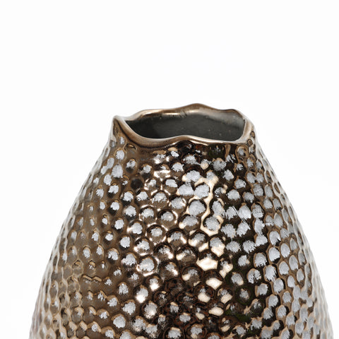 Elliott dimpled stoneware vase