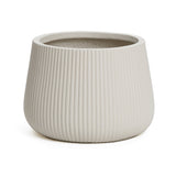 Ribbed round planter, 10.63" h