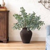 Dark Brown Rustic Vase, 15.8'' H