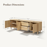 Oak TV Stand for TVs up to 75''