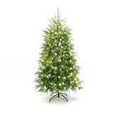 Pre-Lit Green Artificial Cedar Christmas Tree,6ft