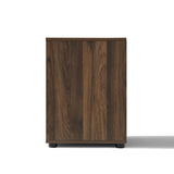 Modern Wood Storage End Table with 2-Drawers,Walnut