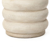 Beige Large Plant Pot with Drainage Hole and Rubber Plug, 23" H