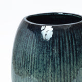 Ceramic Tall Planter, Large Plant Pots with Drainage Hole, Blue 23'' H