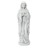 Praying Religious Mary Statue with Rosary Beads, White,29.5"