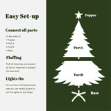Pre-Lit White Fiber Optic Christmas Tree,5Ft