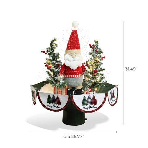 Animated Musical Snowing Santa Decor with LED Lights