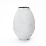 Oval Antique White Vase, 15.8'' H