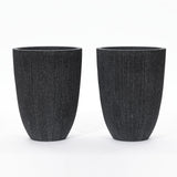 Ibiza tall indoor/outdoor planter set of 2, black