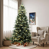 Pre-Lit Green Full Artificial Christmas Tree,7.5Ft