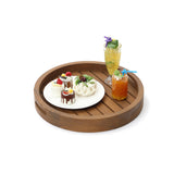 Acacia Wood Outdoor Side Table with Removable Tray Top, 22.4'' H