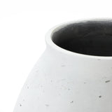 Oval Antique White Vase, 15.8'' H