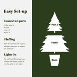 Pre-Lit Green Artificial Christmas Tree Potted,3.9Ft