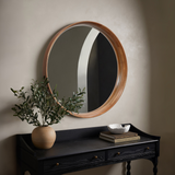 wood-frame-round-entryway-wall-mirror