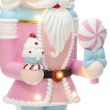 Christmas Pink Nutcracker Soldier Decor with Cake Lights, 3ft