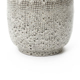 Stone Speckle Textured Ceramic Planter Pot, Gray 12"