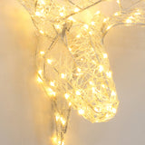 Christmas Moose Head Decoration with Lights and Timer, 14"H