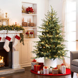 Pre-Lit Green Artificial Christmas Tree with Potted, 6ft
