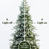 Pre-Lit Branches Artificial Pine Christmas Tree, 6.5ft