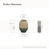 Rustic Brown & Green Bottom Round Terracotta Vase,10''