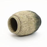 Rustic Brown & Green Bottom Round Terracotta Vase,10''