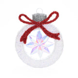Christmas Tinsel Ornament Holiday Decoration with Lights，2ft