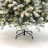 Pre-Lit Flocked Full Fir Artificial Christmas Tree, 6ft