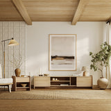 Noa Modern TV Console Cabinet with 2 Doors and Rounded Corners, 71"