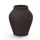 Dark Brown Rustic Vase, 13.4'' H