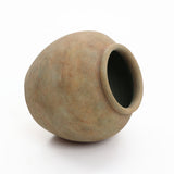 Rustic Golden Brown Round Terracotta Vase,10.4''