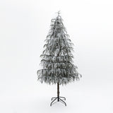 Pre-Lit Slim Cedar Christmas Tree with Stand,6.5ft