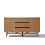 Eric Oak Finish Sideboard Storage Cabinet, 55" wide