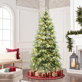 Pre-Lit Green Spruce Christmas Tree with Stand,6.5Ft