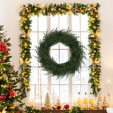 Christmas Green Artificial Wreath Holiday Decoration, 35"H