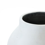 Cement Antique White Vase, 13.4'' H