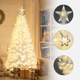 Pre-Lit White Fiber Optic Christmas Tree,6ft