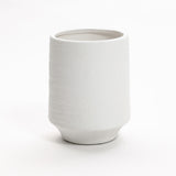 White terracotta tall vase, 12"