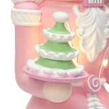 Christmas Nutcracker Pink Soldier with Candy Tree Lights, 2ft